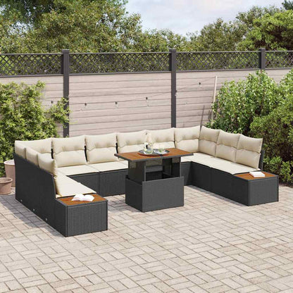 Tuin Eetset Met Kussen 11 Pcs En Beige