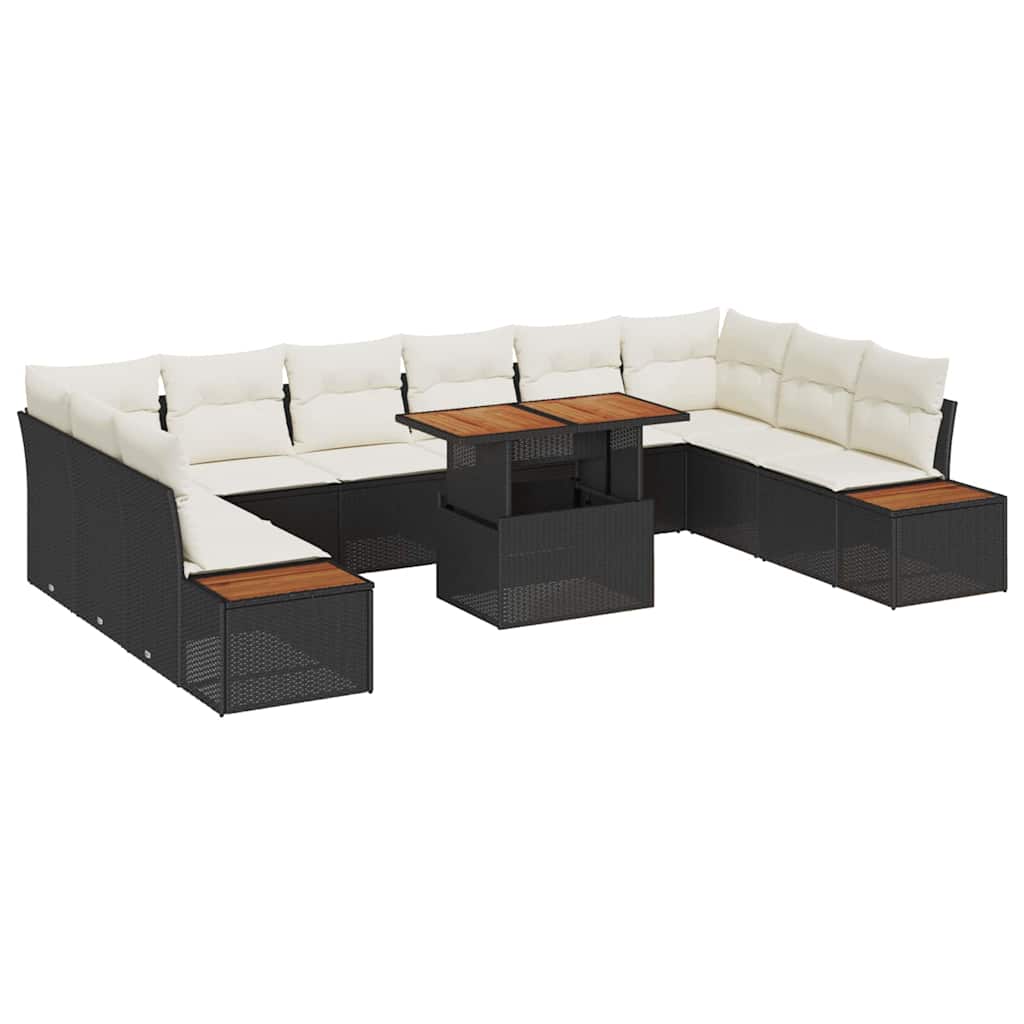 Tuin Eetset Met Kussen 11 Pcs En Beige