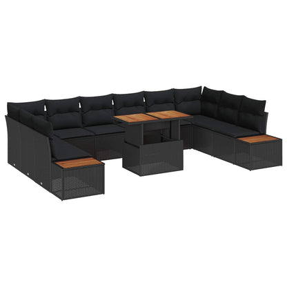 Tuin Eetset Met Kussen 11 Pcs En Beige