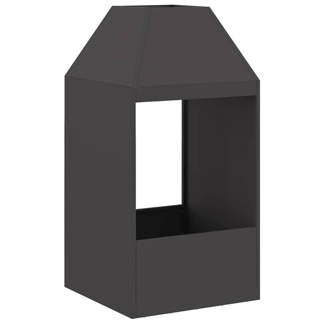 Vuurkom Zwart 50 X 50 X 100 Cm Weervast Staal