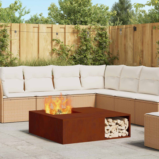 Vuurkorf Roestkleurig 100 X 100 X 30 Cm Weervast Staal