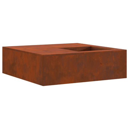 Vuurkorf Roestkleurig 100 X 100 X 30 Cm Weervast Staal