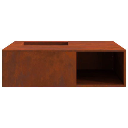 Vuurkorf Roestkleurig 100 X 100 X 30 Cm Weervast Staal