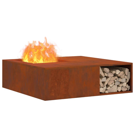 Vuurkorf Roestkleurig 100 X 100 X 30 Cm Weervast Staal