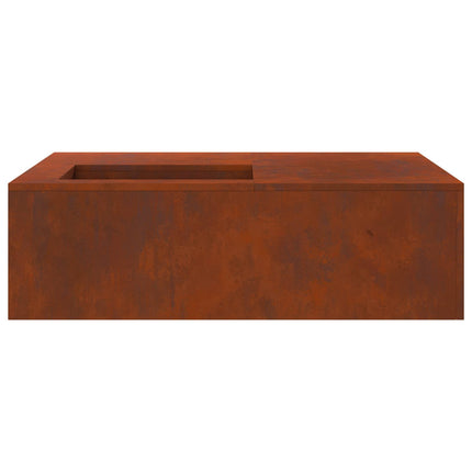 Vuurkorf Roestkleurig 100 X 100 X 30 Cm Weervast Staal
