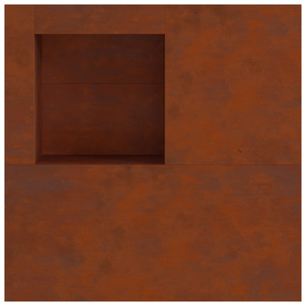 Vuurkorf Roestkleurig 100 X 100 X 30 Cm Weervast Staal