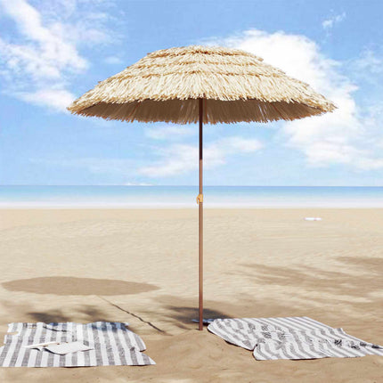 Strandparasol Naturel 255 X 255 X 255 Cm Polyester En Staal