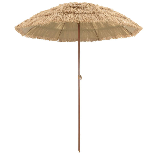 Strandparasol Naturel 160 X 160 X 196 Cm Polyester En Staal