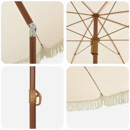 Strandparasol 160 X 160 X 196 Cm Polyester En Staal