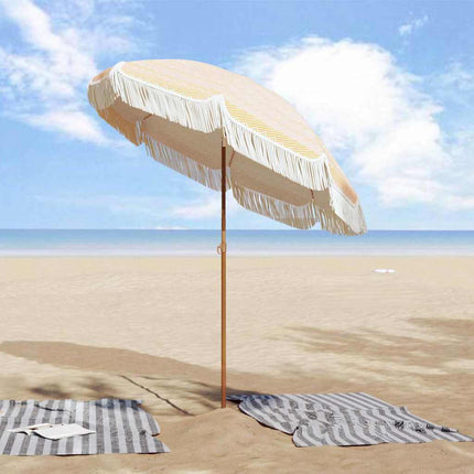 Strandparasol 160 X 160 X 196 Cm Polyester En Staal