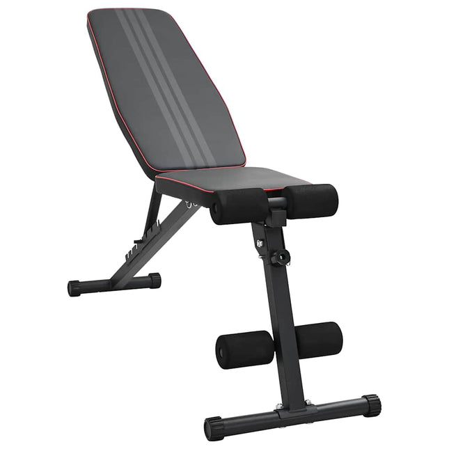 Gewichtbank Zwart 131 X 41 X 110 Cm Gepoedercoat Staal