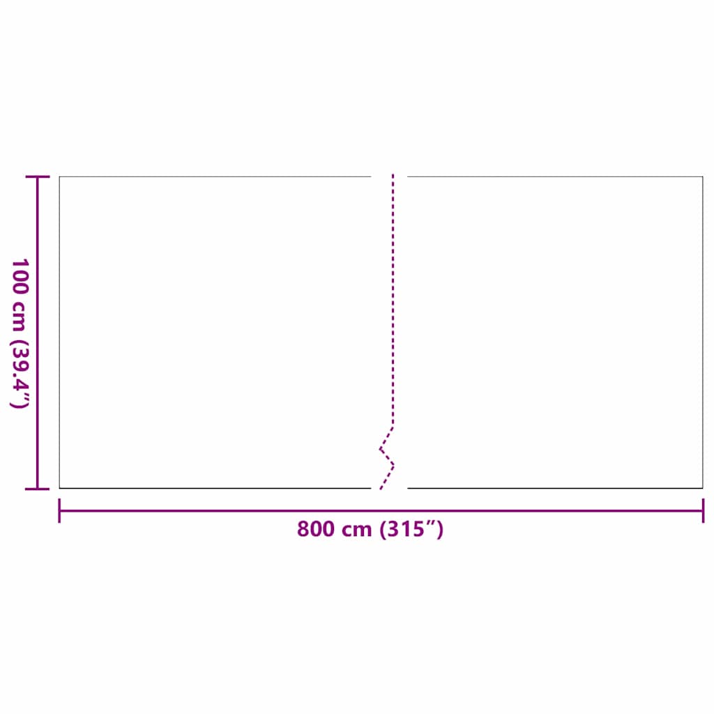 Kunstgras Zwart 800 x 100 x 4 cm Polypropyleen