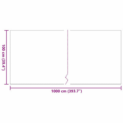 Kunstgras Zwart 1000 x 100 x 4 cm Polypropyleen