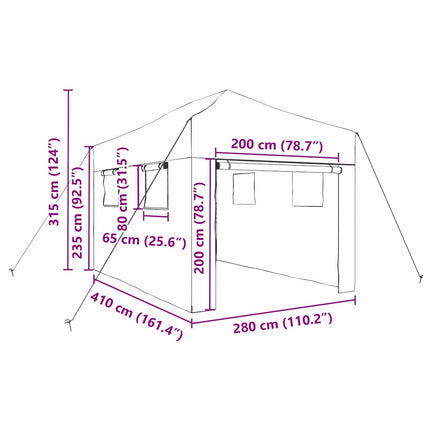 Kas Met Pop-Up Frame Met Dak Groen Ijzer