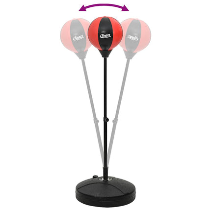Boksballenset Met Handschoenen En Pomp Verstelbaar 81-122 Cm Rood