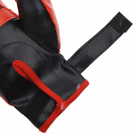 Boksballenset Met Handschoenen En Pomp Verstelbaar 81-122 Cm Rood