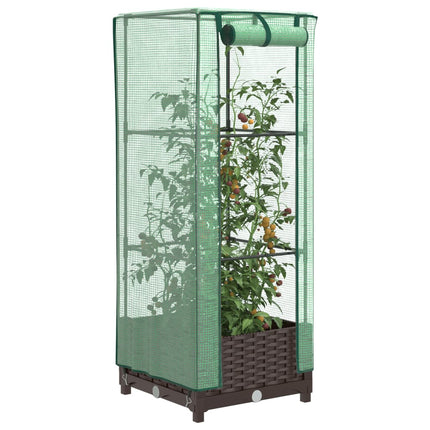 Tuinplantenbak Met Kasbedekking En Wielen Pp