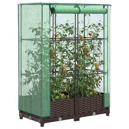 Tuinplantenbak Met Kasbedekking En Wielen Pp