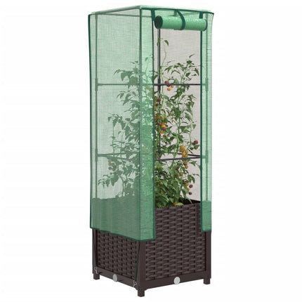 Tuinplantenbak Met Kasbedekking En Wielen Pp