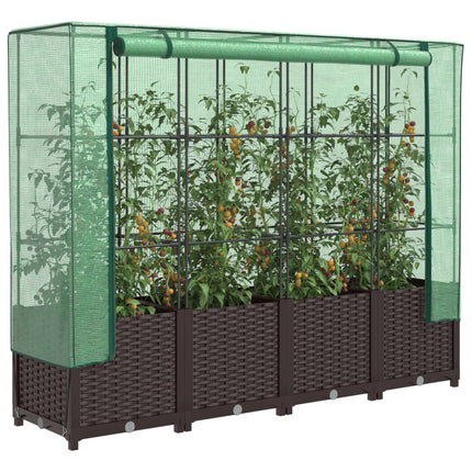 Tuinplantenbak Met Kasbedekking En Wielen Pp