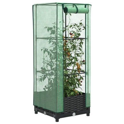 Tuinplantenbak Met Kasbedekking En Wielen Pp