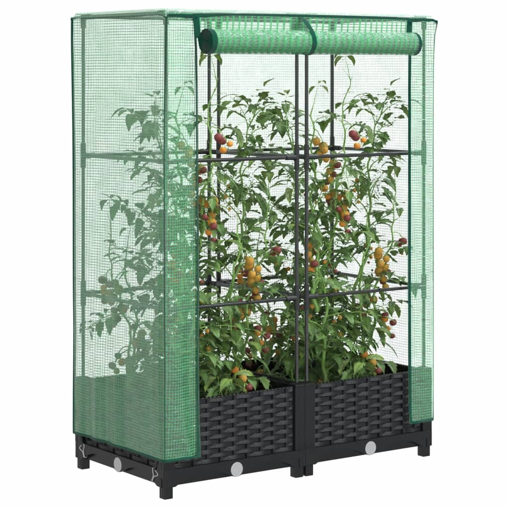 Plantenbak Verhoogd Met Kashoes Rattanlook