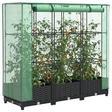 Tuinplantenbak Met Kasbedekking En Wielen Pp