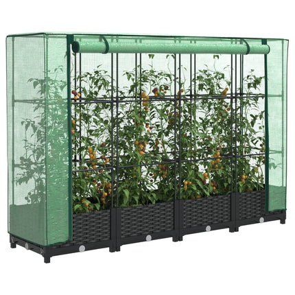 Tuinplantenbak Met Kasbedekking En Wielen Pp
