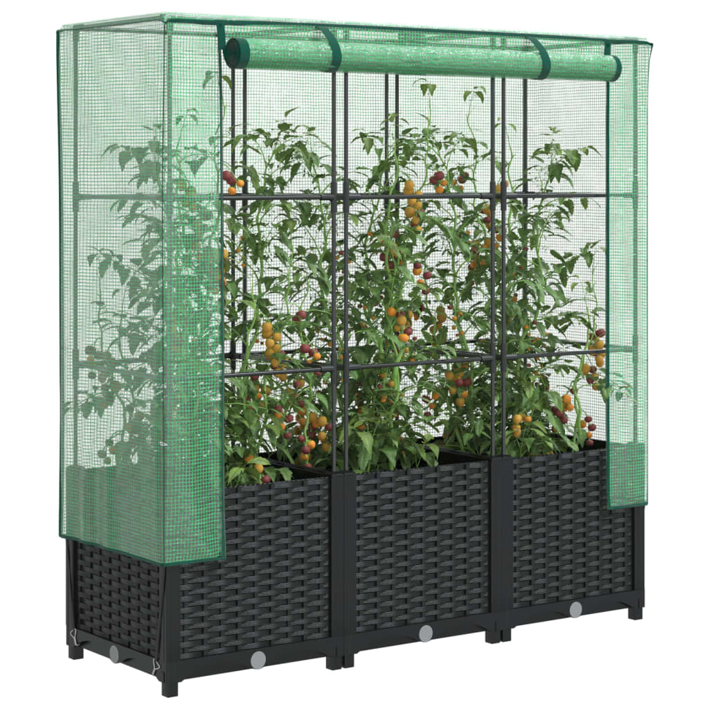 Plantenbak Verhoogd Met Kashoes Rattanlook