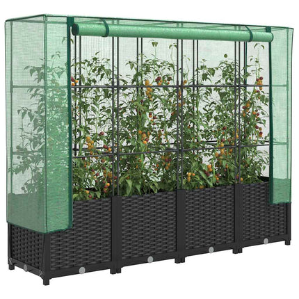 Tuinplantenbak Met Kasbedekking En Wielen Pp