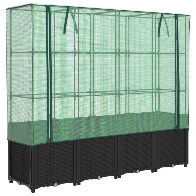 Verhoogde Plantenbak Met Kashoes Rotanlook 160X40X153 Cm