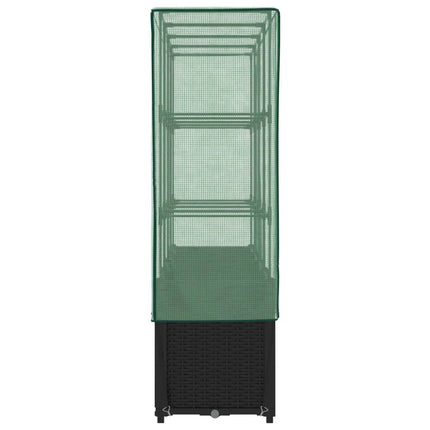 Verhoogde Plantenbak Met Kashoes Rotanlook 160X40X153 Cm