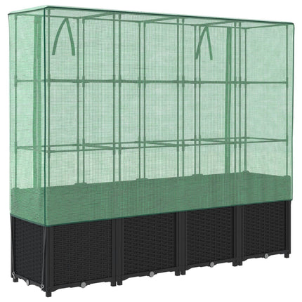 Verhoogde Plantenbak Met Kashoes Rotanlook 160X40X153 Cm