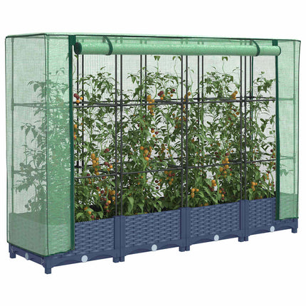 Tuinplantenbak Met Kasbedekking En Wielen Pp