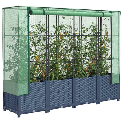 Tuinplantenbak Met Kasbedekking En Wielen Pp
