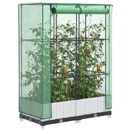 Tuinplantenbak Met Kasbedekking En Wielen Pp