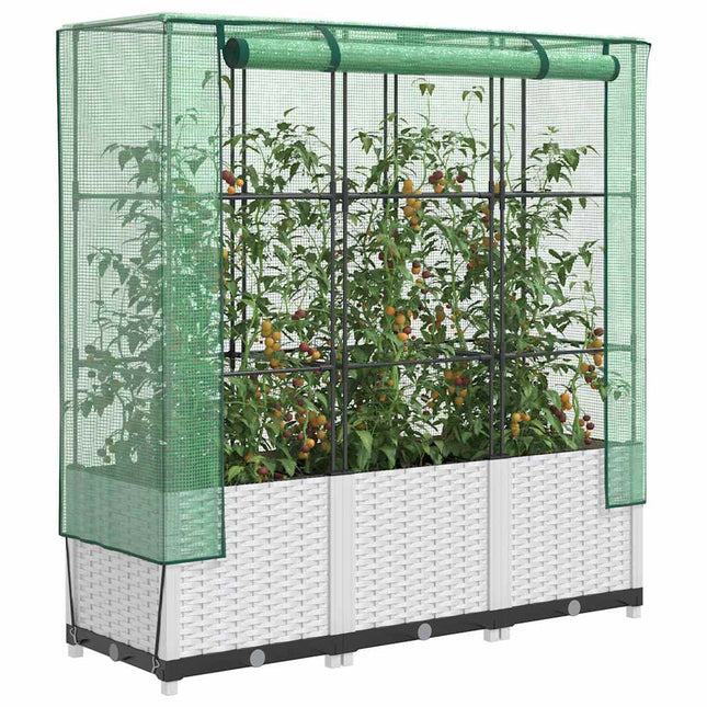 Tuinplantenbak Met Kasbedekking En Wielen Pp