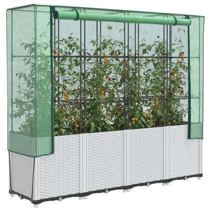 Verhoogde Plantenbak Met Kashoes Rotanlook 160X40X153 Cm