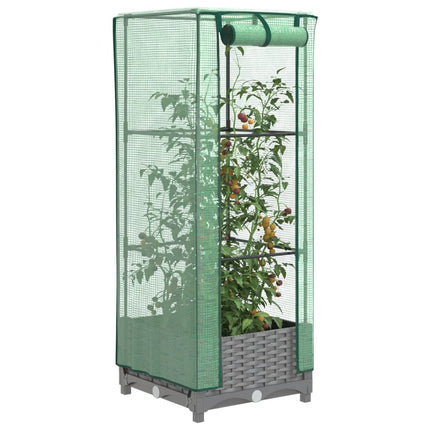 Tuinplantenbak Met Kasbedekking En Wielen Pp