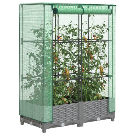 Tuinplantenbak Met Kasbedekking En Wielen Pp