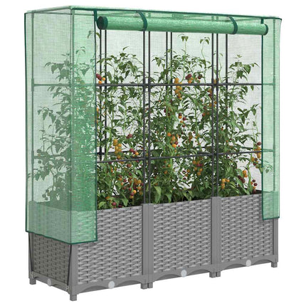Tuinplantenbak Met Kasbedekking En Wielen Pp