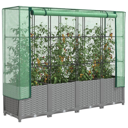 Tuinplantenbak Met Kasbedekking En Wielen Pp