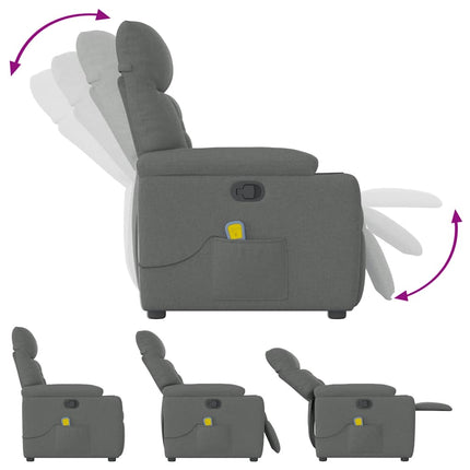 Massagestoel Donkergrijze Stof