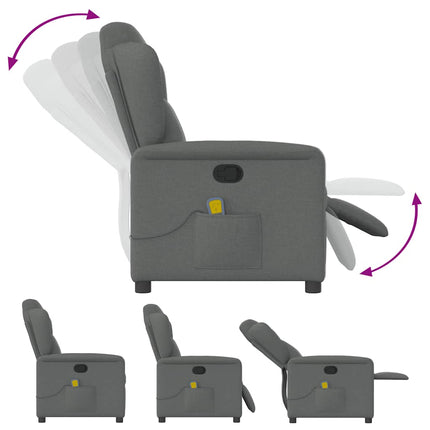 Massagestoel Donkergrijze Stof