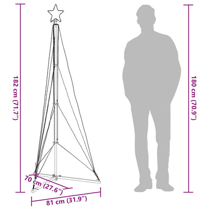Led-Kerstboom 363 Leds Warm Wit 182 Cm