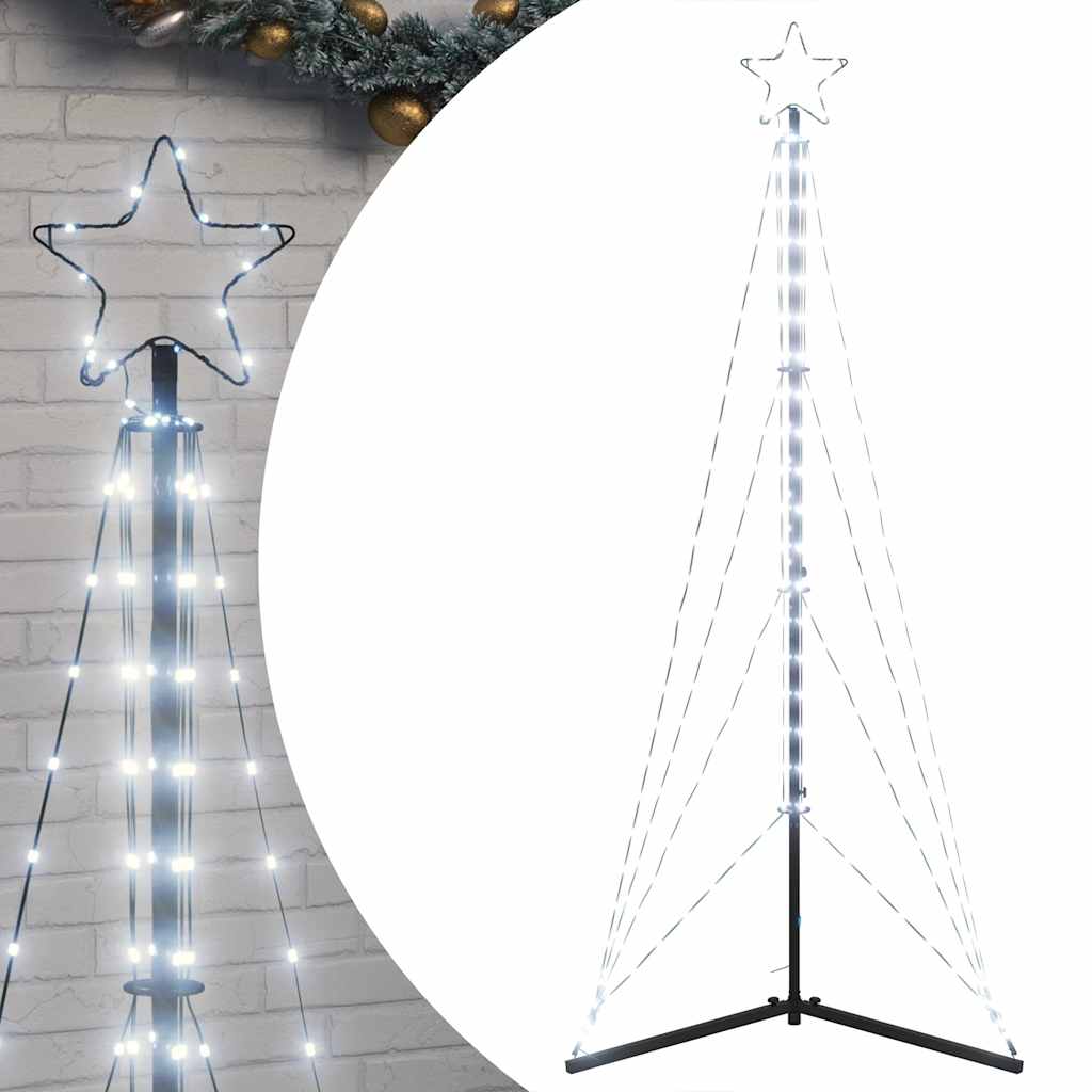 LED-kerstboom 363 LEDs koud wit 182 cm