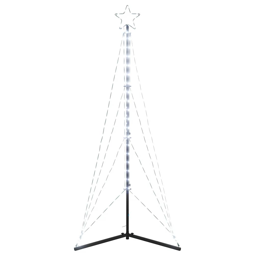 LED-kerstboom 363 LEDs koud wit 182 cm