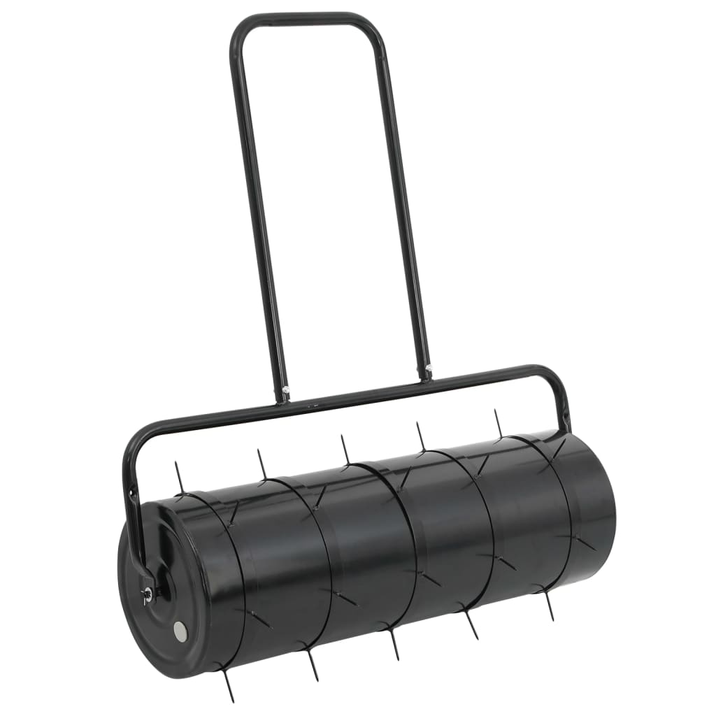 Gazonroller Trekbaar Met Beluchtingsklemmen 63 L Ijzer En Staal Zwart