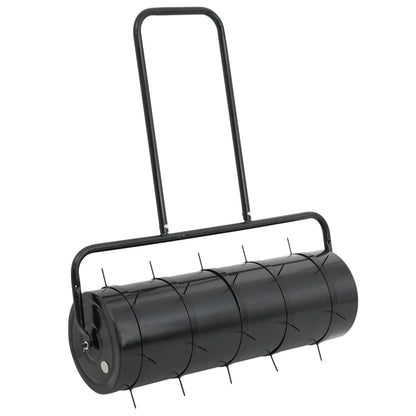 Gazonroller Trekbaar Met Beluchtingsklemmen 63 L Ijzer En Staal Zwart