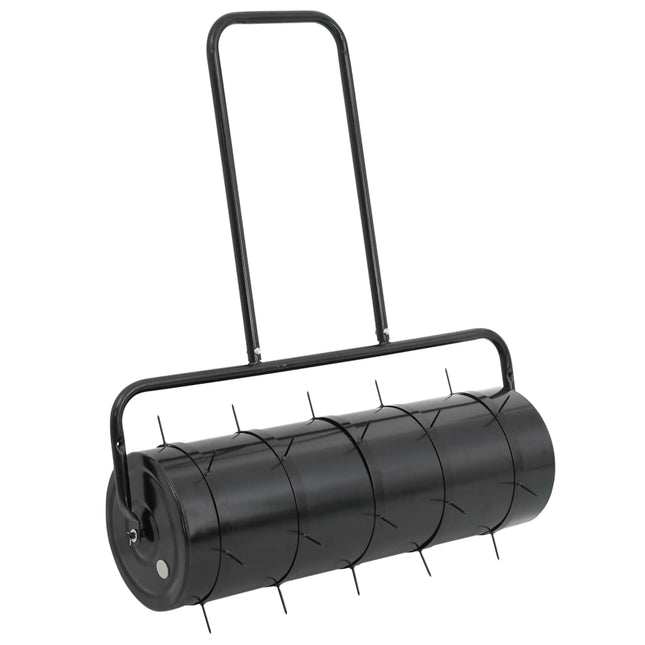 Gazonroller Trekbaar Met Beluchtingsklemmen 63 L Ijzer En Staal Zwart
